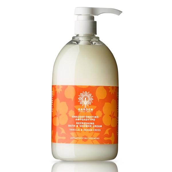 Refreshing Bath & Shower Cream Vanilla & Indian Cress 1L