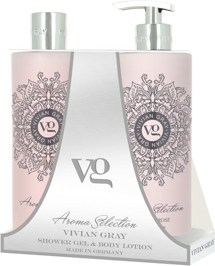 Vivian Gray Set Aroma S/Gel+ B/Lotion Lotus & Rose 2X500ml