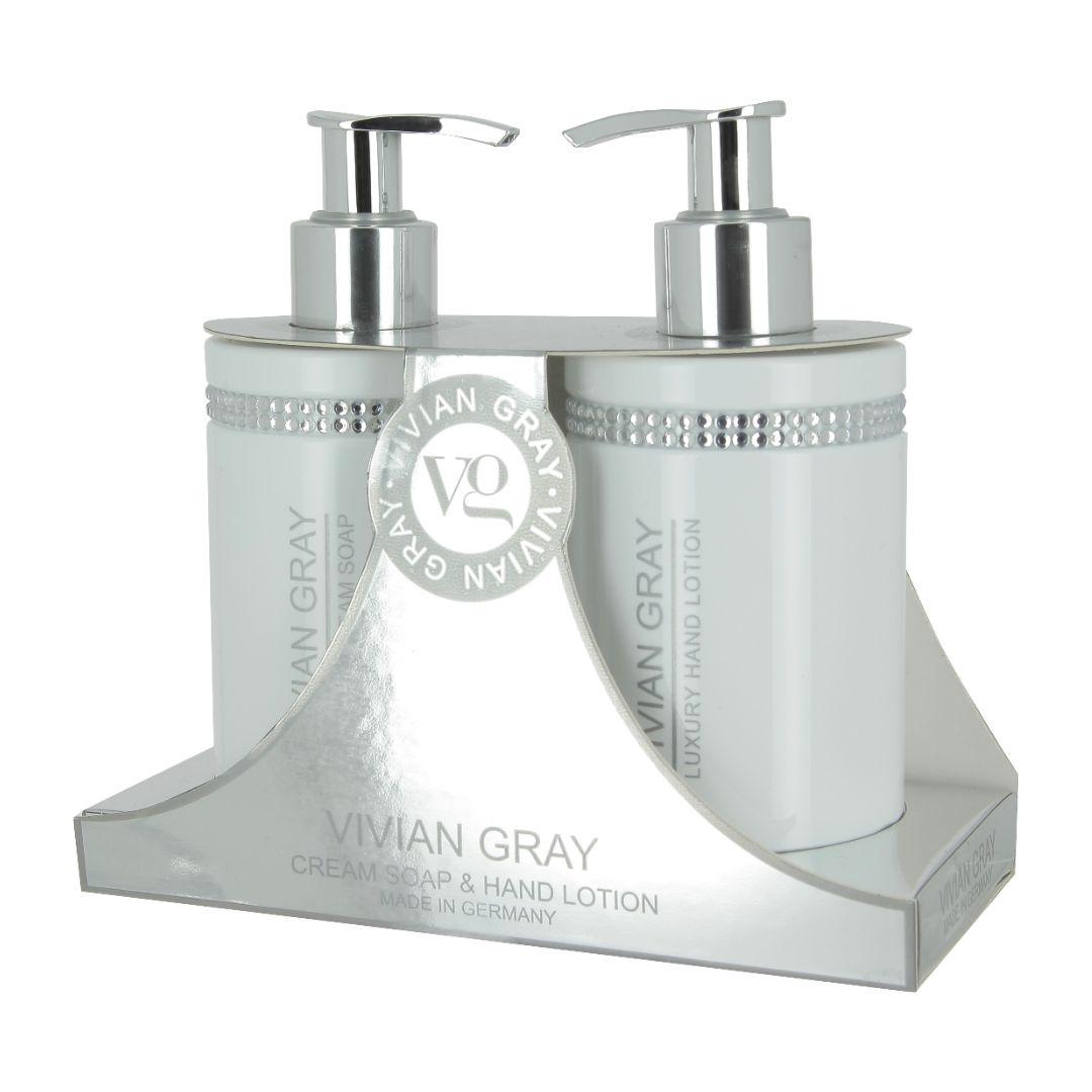 Vivian Gray White Crystals Set Cream Soap & Hand Lotion 2 X 250ml