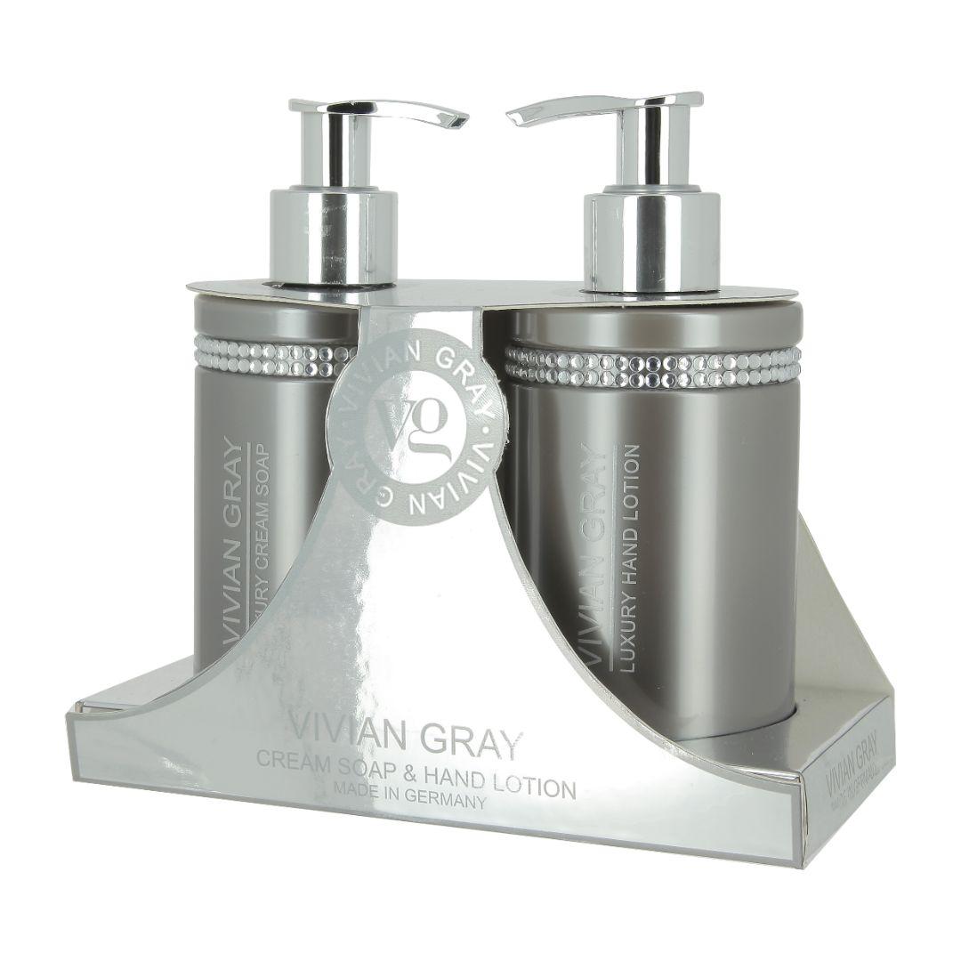 Vivian Gray Grey Chrystals Cream Soap & Hand Lotionl 2 X 250ml