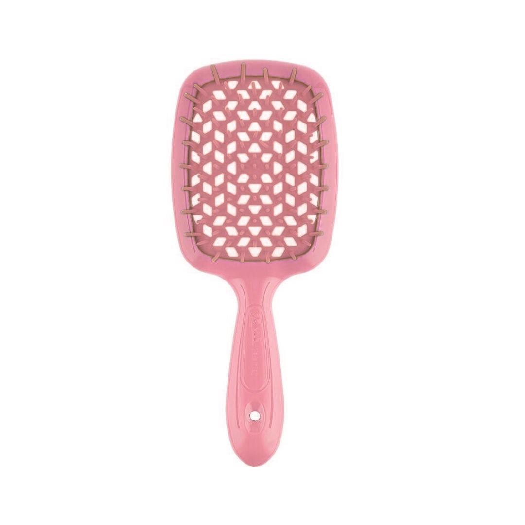 HAIR BRUSH CURVY PINK