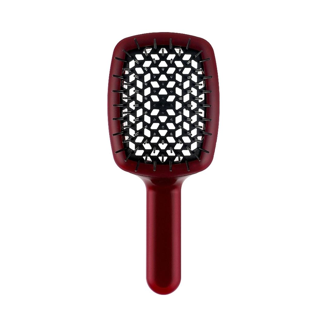 HAIR BRUSH CURVY VENTED RED CHERRY 