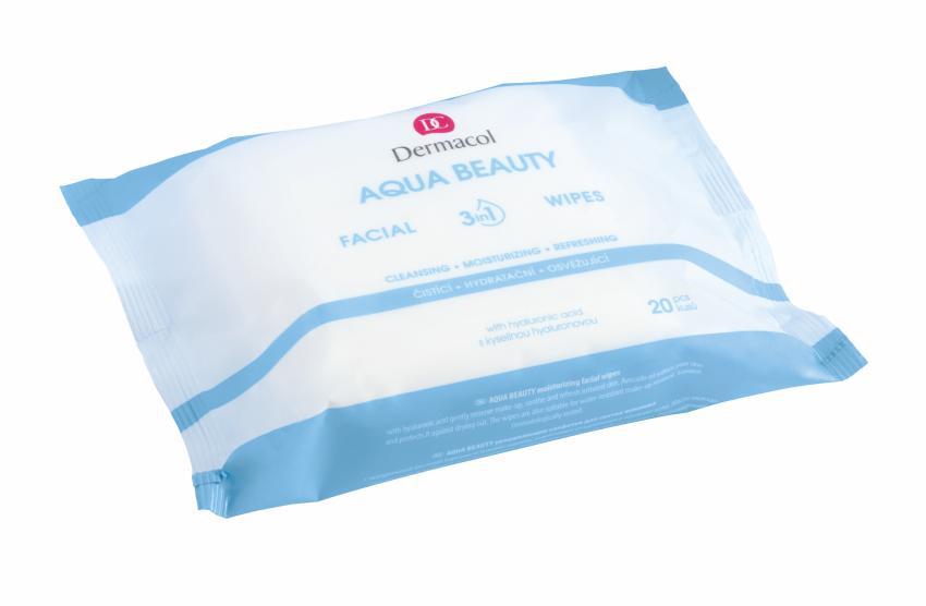 Aqua Beauty Facial 3 In1 Make-Up Removing Wipes- 20PCS